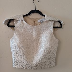 Badgley Mischka Gold and Cream Top